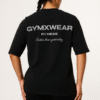 GYMXWEAR Ladies Washed Black Oversized T-Shirt